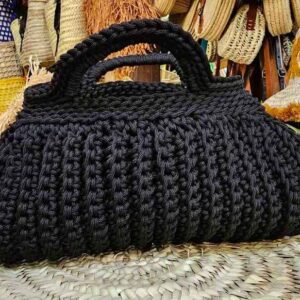 Sac en crochet noir